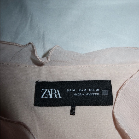 Zara Blush Pink Chiffon Blouse - Picture 2 of 3